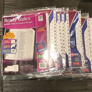 Avery Ready Index Tab Table of Contents Dividers (22)